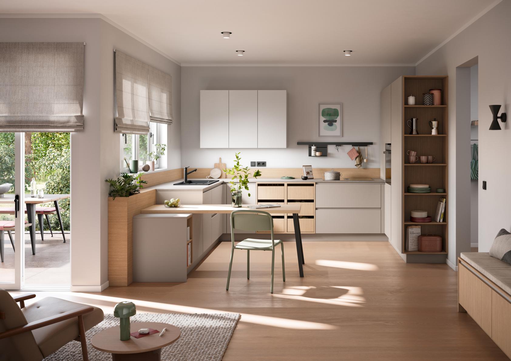 AURA-GL Steinbeige AURA-GL Weiß MONTREAL Feineiche-natur